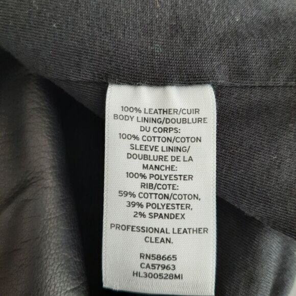 TROUVE Genuine Leather Moto Jacket Side Zip Black Sz XS - Picture 16 of 16